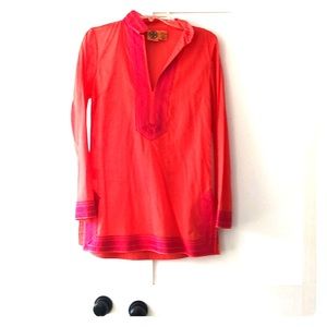 Stunning orange and pink tunic, never worn